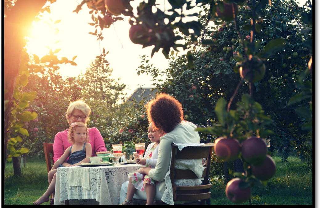 Family In Garden